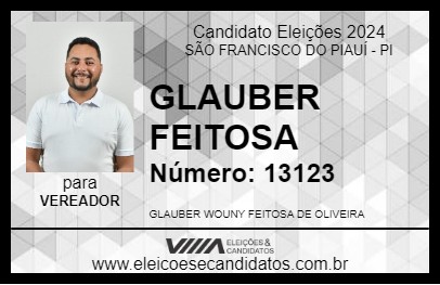 Candidato GLAUBER FEITOSA 2024 - SÃO FRANCISCO DO PIAUÍ - Eleições