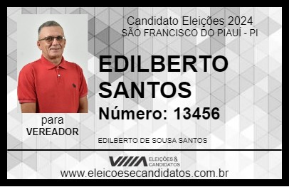 Candidato EDILBERTO SANTOS 2024 - SÃO FRANCISCO DO PIAUÍ - Eleições