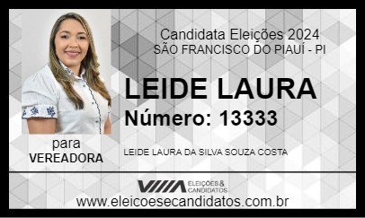 Candidato LEIDE LAURA 2024 - SÃO FRANCISCO DO PIAUÍ - Eleições