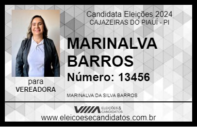 Candidato MARINALVA BARROS 2024 - CAJAZEIRAS DO PIAUÍ - Eleições