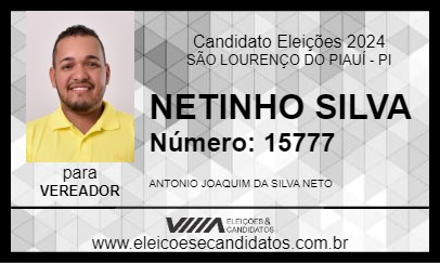 Candidato NETINHO SILVA 2024 - SÃO LOURENÇO DO PIAUÍ - Eleições