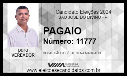 Candidato PAGAIO 2024 - SÃO JOSÉ DO DIVINO - Eleições