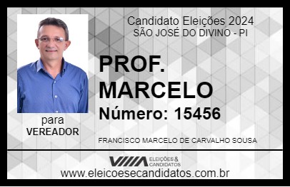 Candidato PROF. MARCELO 2024 - SÃO JOSÉ DO DIVINO - Eleições