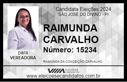 Candidato RAIMUNDA CARVALHO 2024 - SÃO JOSÉ DO DIVINO - Eleições