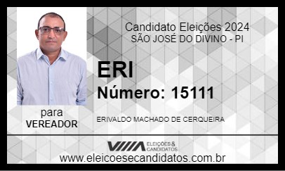 Candidato ERI 2024 - SÃO JOSÉ DO DIVINO - Eleições