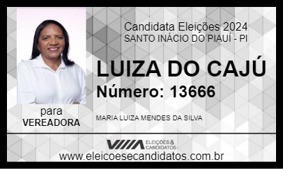 Candidato LUIZA DO CAJÚ 2024 - SANTO INÁCIO DO PIAUÍ - Eleições