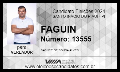 Candidato FAGUIN 2024 - SANTO INÁCIO DO PIAUÍ - Eleições