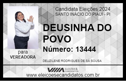 Candidato DEUSINHA DO POVO 2024 - SANTO INÁCIO DO PIAUÍ - Eleições