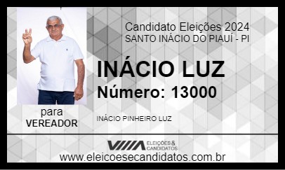 Candidato INÁCIO LUZ 2024 - SANTO INÁCIO DO PIAUÍ - Eleições