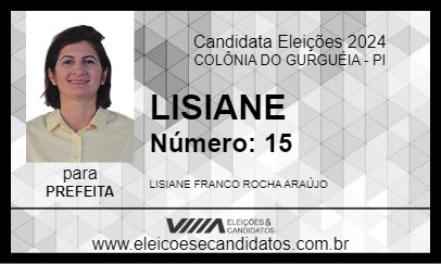 Candidato LISIANE 2024 - COLÔNIA DO GURGUÉIA - Eleições