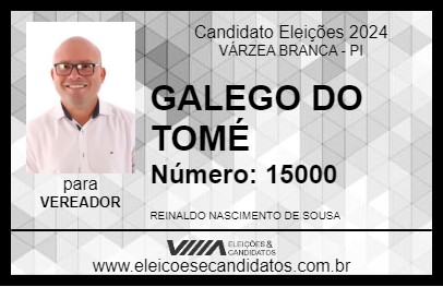 Candidato GALEGO DO TOMÉ 2024 - VÁRZEA BRANCA - Eleições