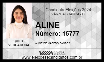 Candidato ALINE 2024 - VÁRZEA BRANCA - Eleições