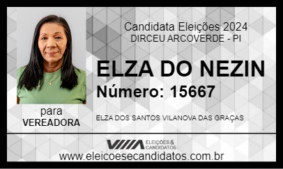 Candidato ELZA DO NEZIN 2024 - DIRCEU ARCOVERDE - Eleições