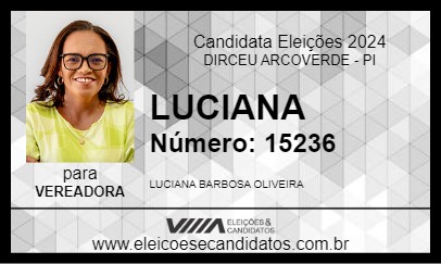 Candidato LUCIANA 2024 - DIRCEU ARCOVERDE - Eleições