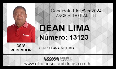 Candidato DEAN LIMA 2024 - ANGICAL DO PIAUÍ - Eleições