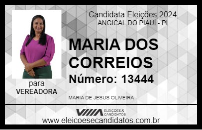 Candidato MARIA DOS CORREIOS 2024 - ANGICAL DO PIAUÍ - Eleições