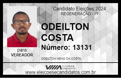 Candidato ODEILTON COSTA 2024 - REGENERAÇÃO - Eleições