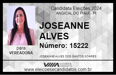 Candidato JOSEANNE ALVES 2024 - ANGICAL DO PIAUÍ - Eleições