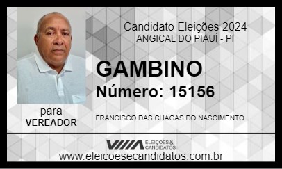 Candidato GAMBINO 2024 - ANGICAL DO PIAUÍ - Eleições