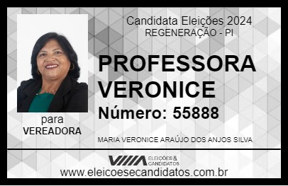 Candidato PROFESSORA VERONICE 2024 - REGENERAÇÃO - Eleições