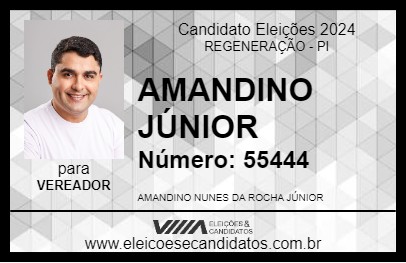 Candidato AMANDINO JÚNIOR 2024 - REGENERAÇÃO - Eleições