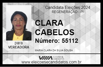 Candidato CLARA CABELOS 2024 - REGENERAÇÃO - Eleições