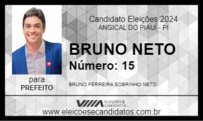 Candidato BRUNO NETO 2024 - ANGICAL DO PIAUÍ - Eleições