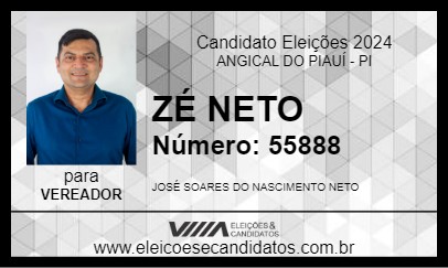 Candidato ZÉ NETO 2024 - ANGICAL DO PIAUÍ - Eleições