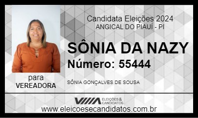 Candidato SÔNIA DA NAZY 2024 - ANGICAL DO PIAUÍ - Eleições