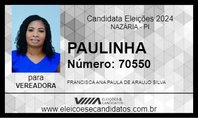 Candidato PAULINHA 2024 - NAZÁRIA - Eleições