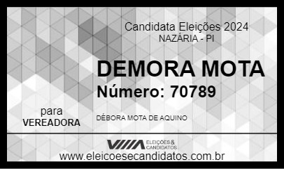 Candidato DEBORA MOTA 2024 - NAZÁRIA - Eleições