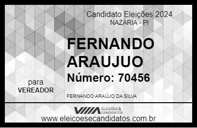 Candidato FERNANDO ARAUJO 2024 - NAZÁRIA - Eleições