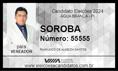 Candidato SOROBA 2024 - ÁGUA BRANCA - Eleições