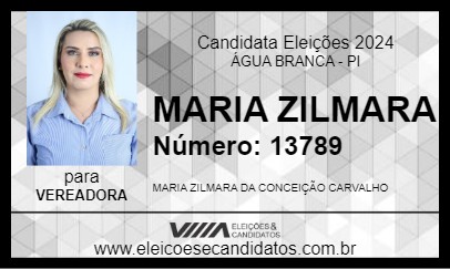 Candidato MARIA ZILMARA 2024 - ÁGUA BRANCA - Eleições