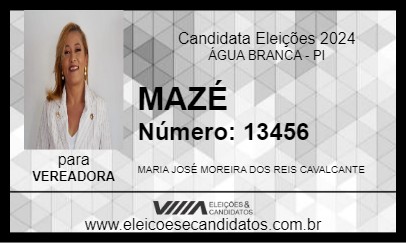 Candidato MAZÉ 2024 - ÁGUA BRANCA - Eleições