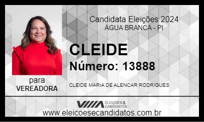 Candidato CLEIDE 2024 - ÁGUA BRANCA - Eleições