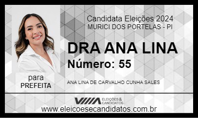 Candidato DRA ANA LINA 2024 - MURICI DOS PORTELAS - Eleições