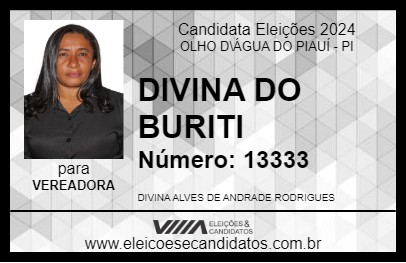 Candidato DIVINA DO BURITI 2024 - OLHO D\ÁGUA DO PIAUÍ - Eleições