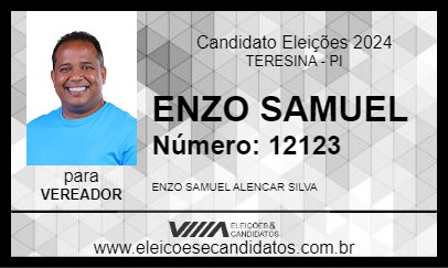 Candidato ENZO SAMUEL 2024 - TERESINA - Eleições