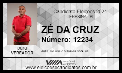 Candidato ZÉ DA CRUZ 2024 - TERESINA - Eleições