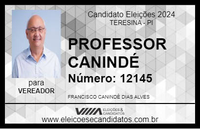 Candidato PROFESSOR CANINDÉ 2024 - TERESINA - Eleições