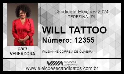 Candidato WILL TATTOO 2024 - TERESINA - Eleições