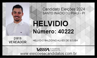 Candidato HELVIDIO 2024 - SANTO INÁCIO DO PIAUÍ - Eleições