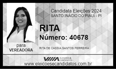 Candidato RITA DO POVO 2024 - SANTO INÁCIO DO PIAUÍ - Eleições