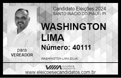 Candidato WASHINGTON LIMA 2024 - SANTO INÁCIO DO PIAUÍ - Eleições