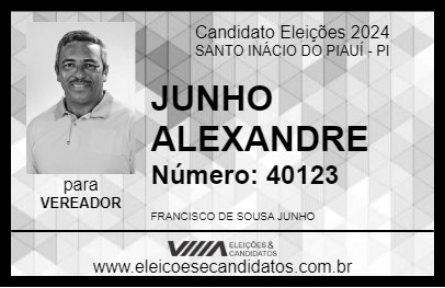 Candidato JUNHO ALEXANDRE 2024 - SANTO INÁCIO DO PIAUÍ - Eleições