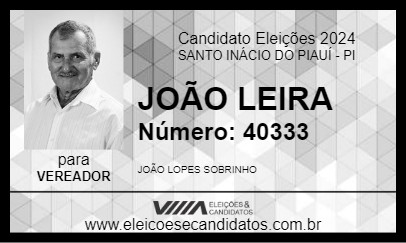 Candidato JOÃO LEIRA 2024 - SANTO INÁCIO DO PIAUÍ - Eleições