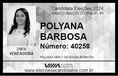 Candidato POLYANA BARBOSA 2024 - SANTO INÁCIO DO PIAUÍ - Eleições