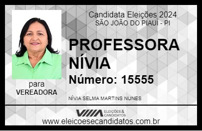 Candidato PROFESSORA NÍVIA 2024 - SÃO JOÃO DO PIAUÍ - Eleições