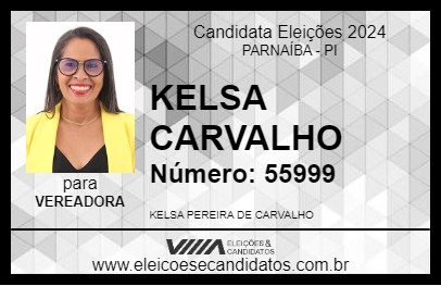 Candidato KELSA CARVALHO 2024 - PARNAÍBA - Eleições